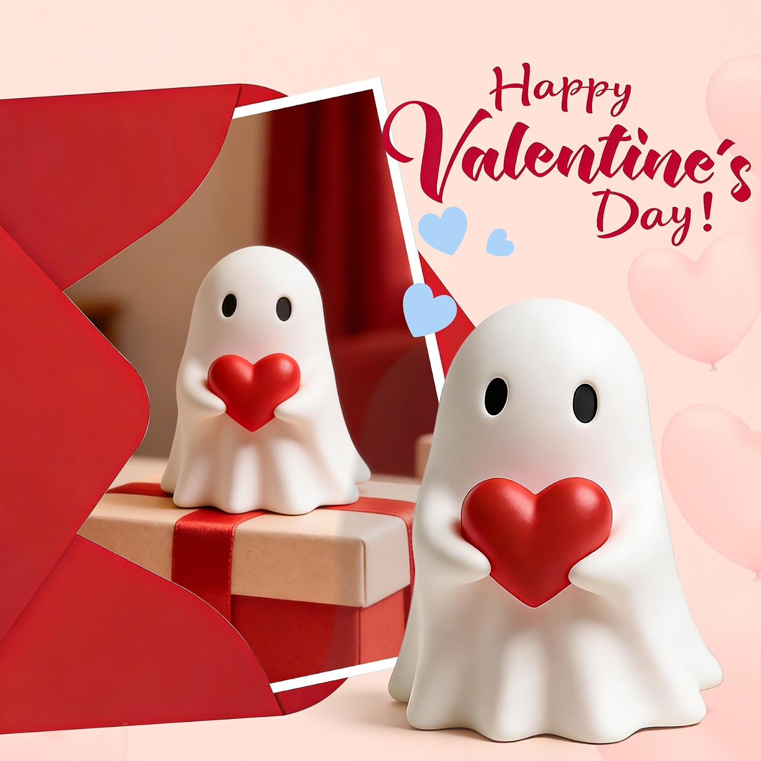 Halloween Ghost Decor Gifts for Him Her Wome, Ghost Figurine Ghost Decor,Funny Ghost Statue Ghost Figurine Ghost Statue Cute Valentines Day Gifts, Props Tabletop Home Best Gift for Weddings image 4