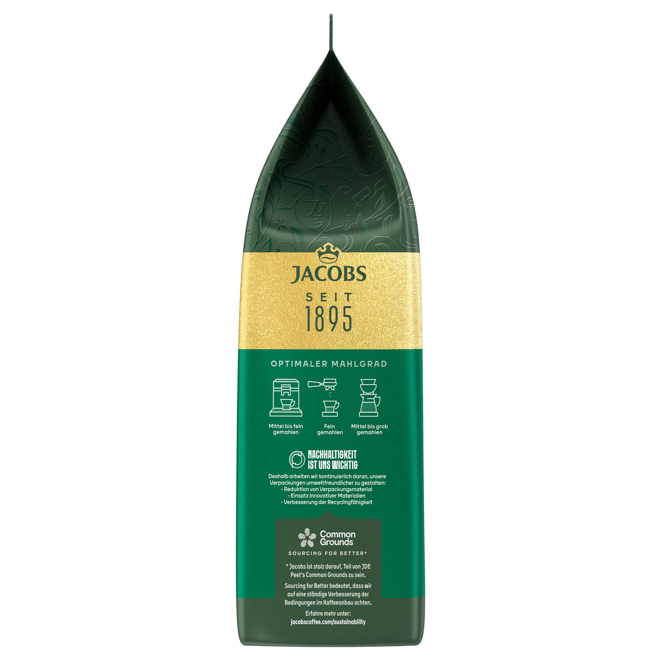 Jacobs Krönung Crema, Kaffee Ganze Bohne 4er Pack, (4 x 1000 g)