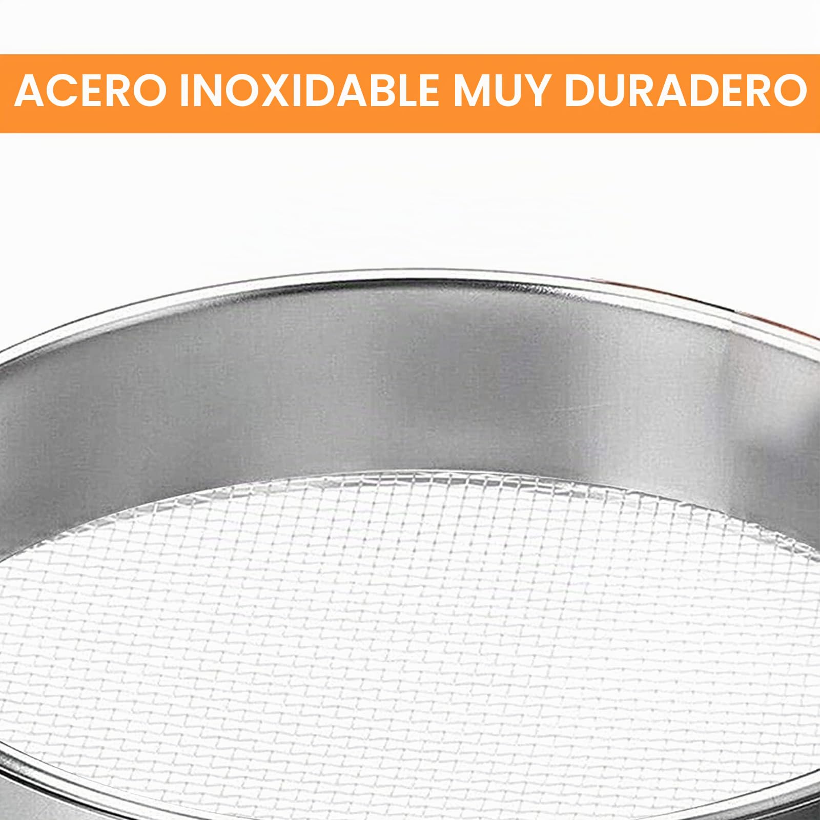 Tamiz de Jardín Grande de Metal, Tamiz de Jardín Redondo de 30cm Herramienta de Jardinería de Malla para Suelos, Piedras, Compost, Malezas, Arena, Grava y Semillas