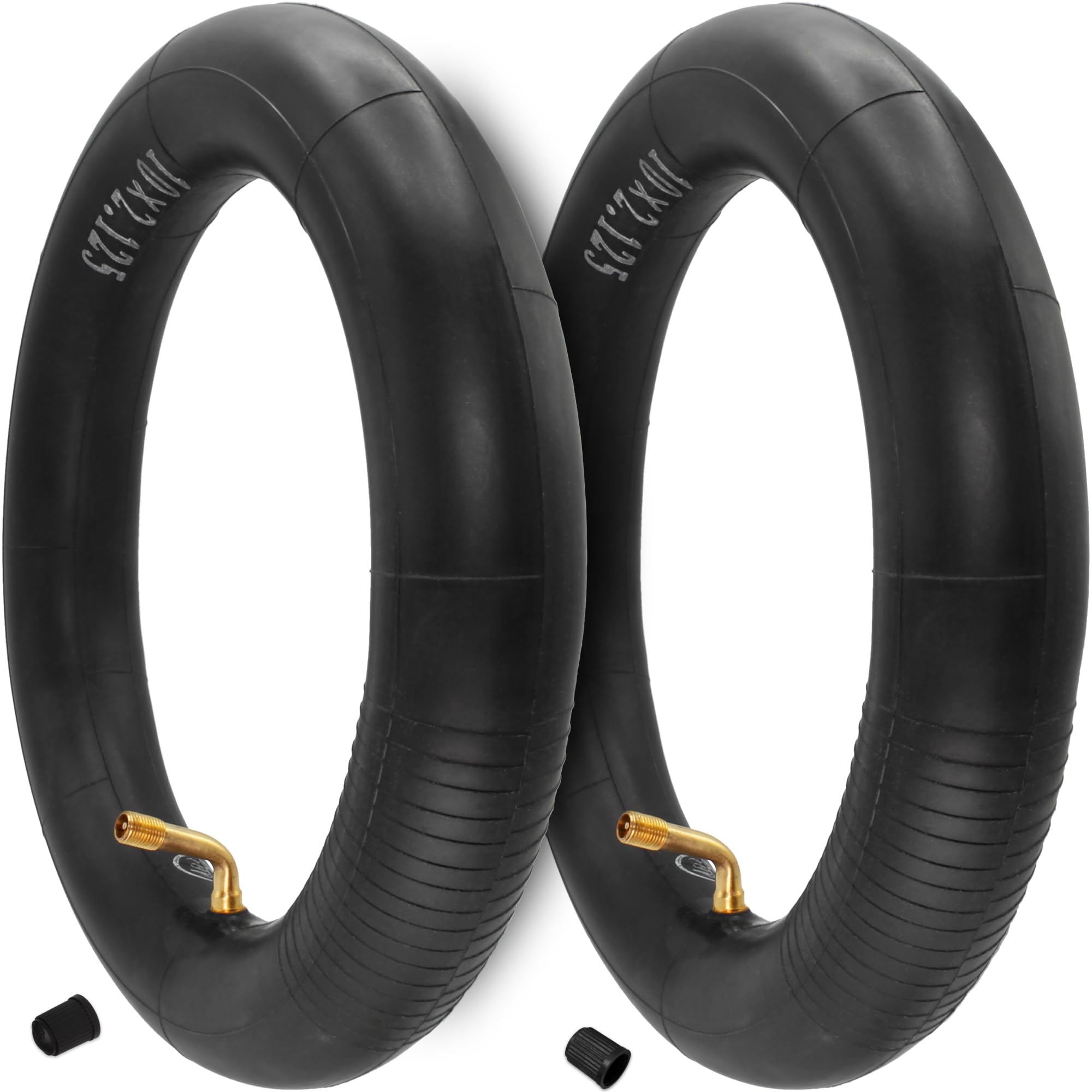 10x2.125 Inner Tubes Bent Valve (60°/50°) – 2 Units | for Electric Scooter, Hoverboard, 10 Inch Bike, Pushchair, Others
