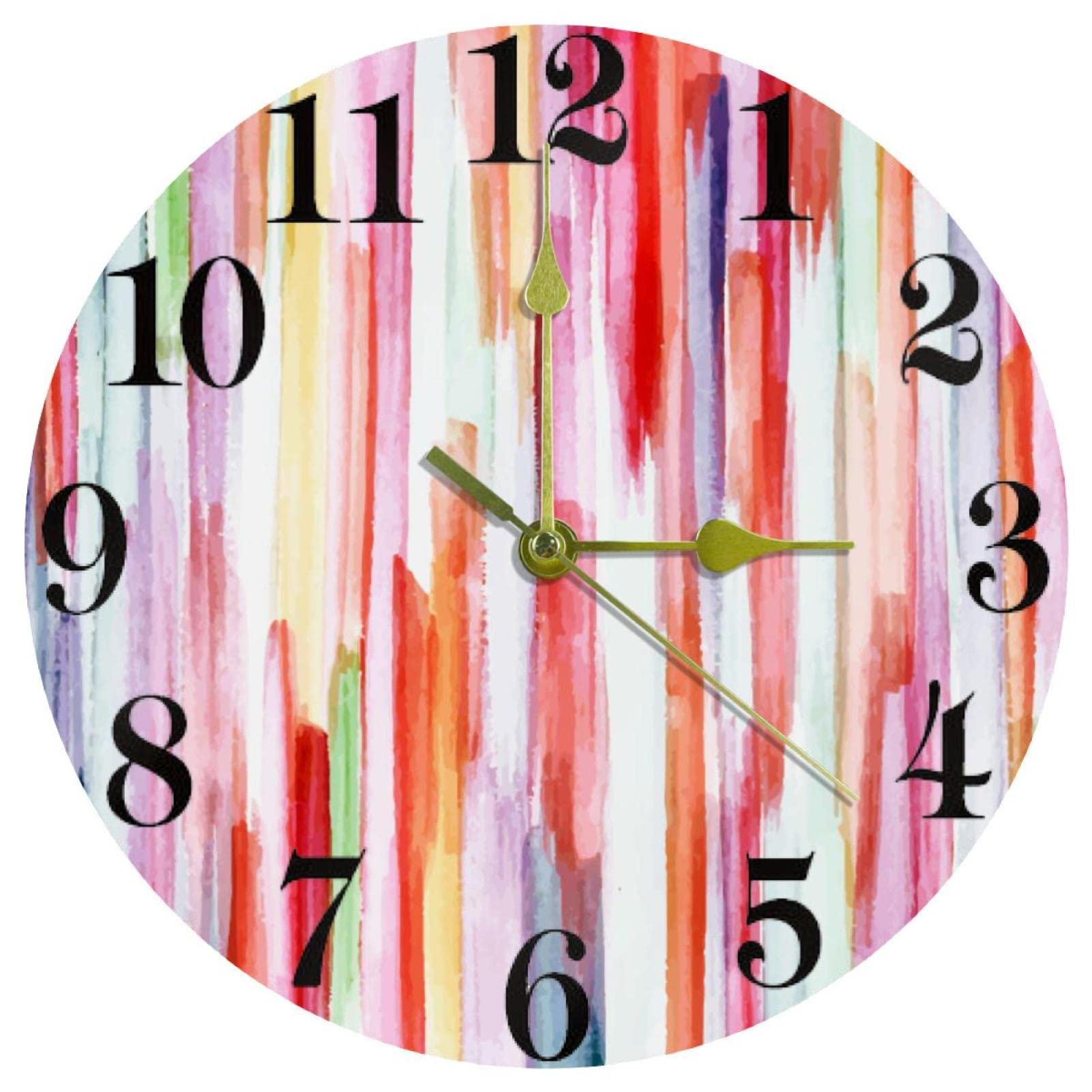 Horloge murale silencieuse sans tic-tac ronde à piles pour salon