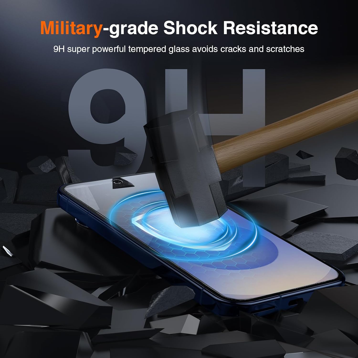 LK [ 2+2Pack ] 2 Packs Compatible for Samsung Galaxy S25 Screen Protector, S25 Tempered Glass Screen Protector with 2 Packs Camera Lens Protector, 9H Hardness, Easy Installation - Image 3