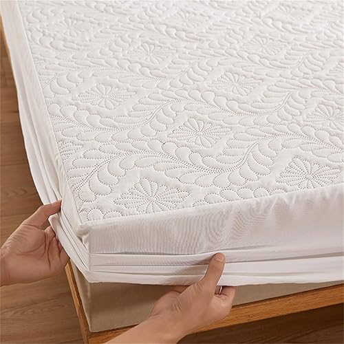Miniatura 4 de Protector de colchón impermeable, transpirable, suave, para colchón de 6 a 18 pulgadas, funda de colchón lavable sin ruido para dormitorio, hotel