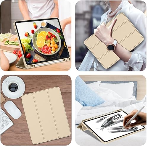 Miniatura 7 de iMieet - Funda para iPad Pro de 11 pulgadas 2021 (3 generación) con portalápices compatible con cargasincronización de un segundo lápiz para iPad,