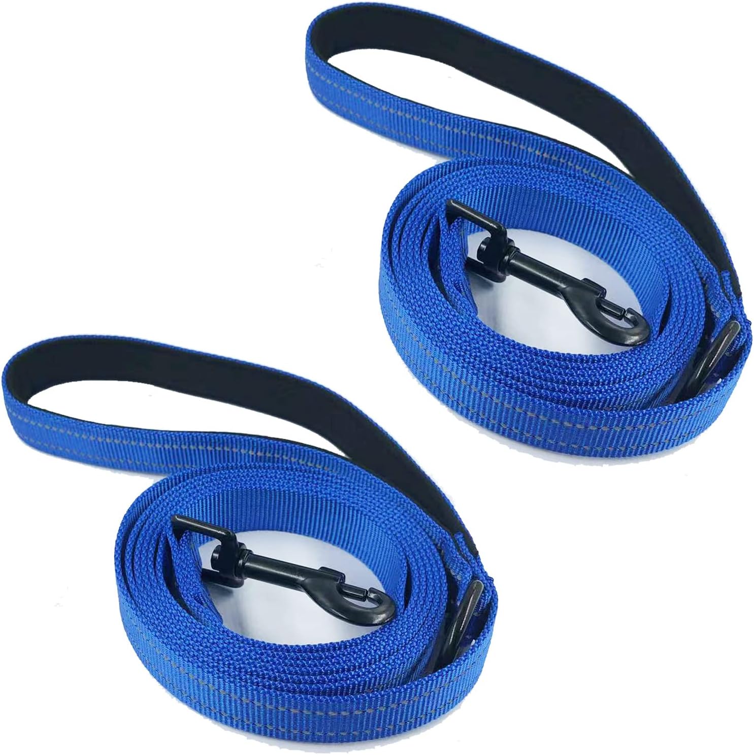 Yun 2 Pack Reflective Dog Leash 6FT Strong Durable Nylon Dog Leashes with Soft Padded