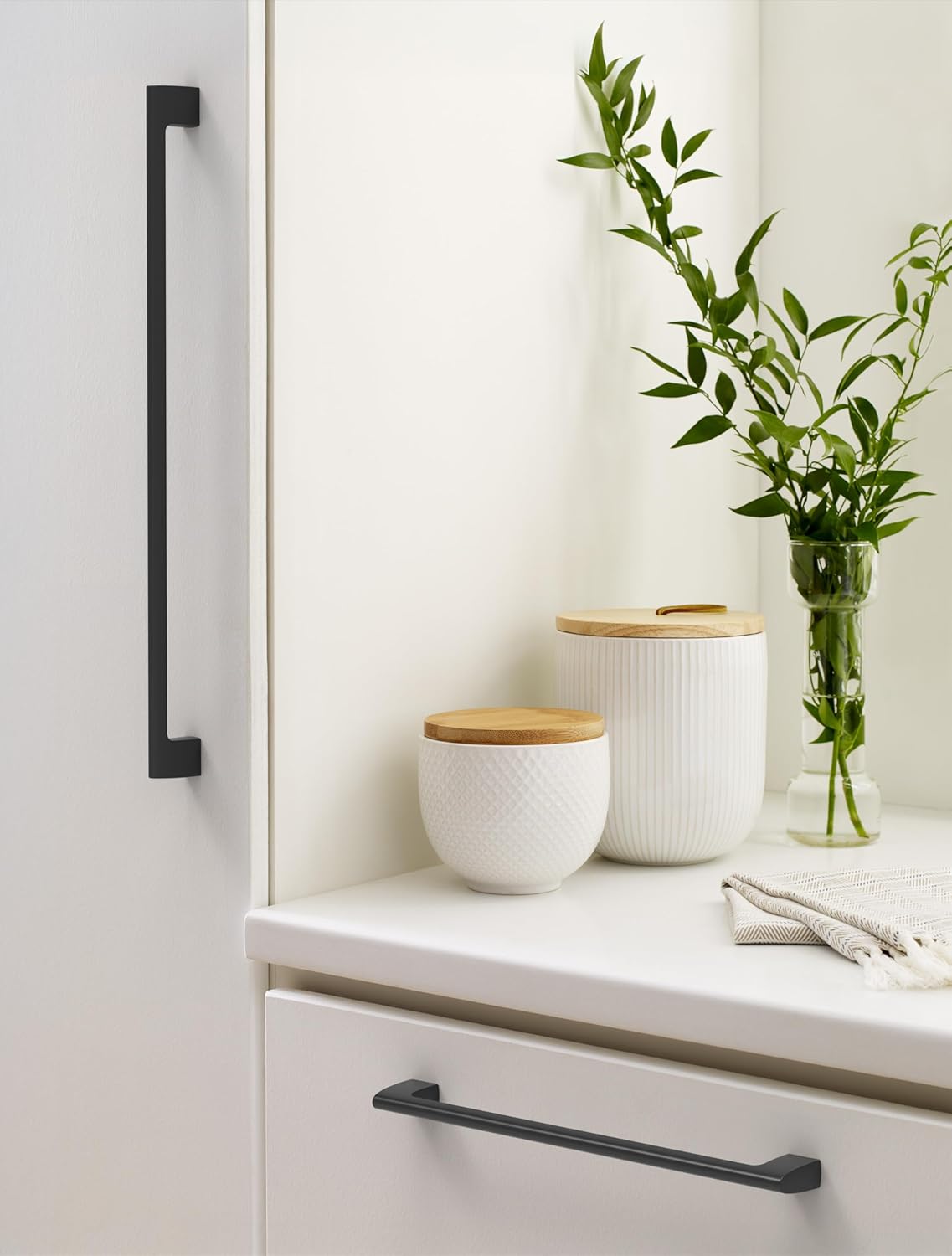 Amerock Riva 12 inch (305mm) Center-to-Center Matte Black Appliance Pull, BP55370MB