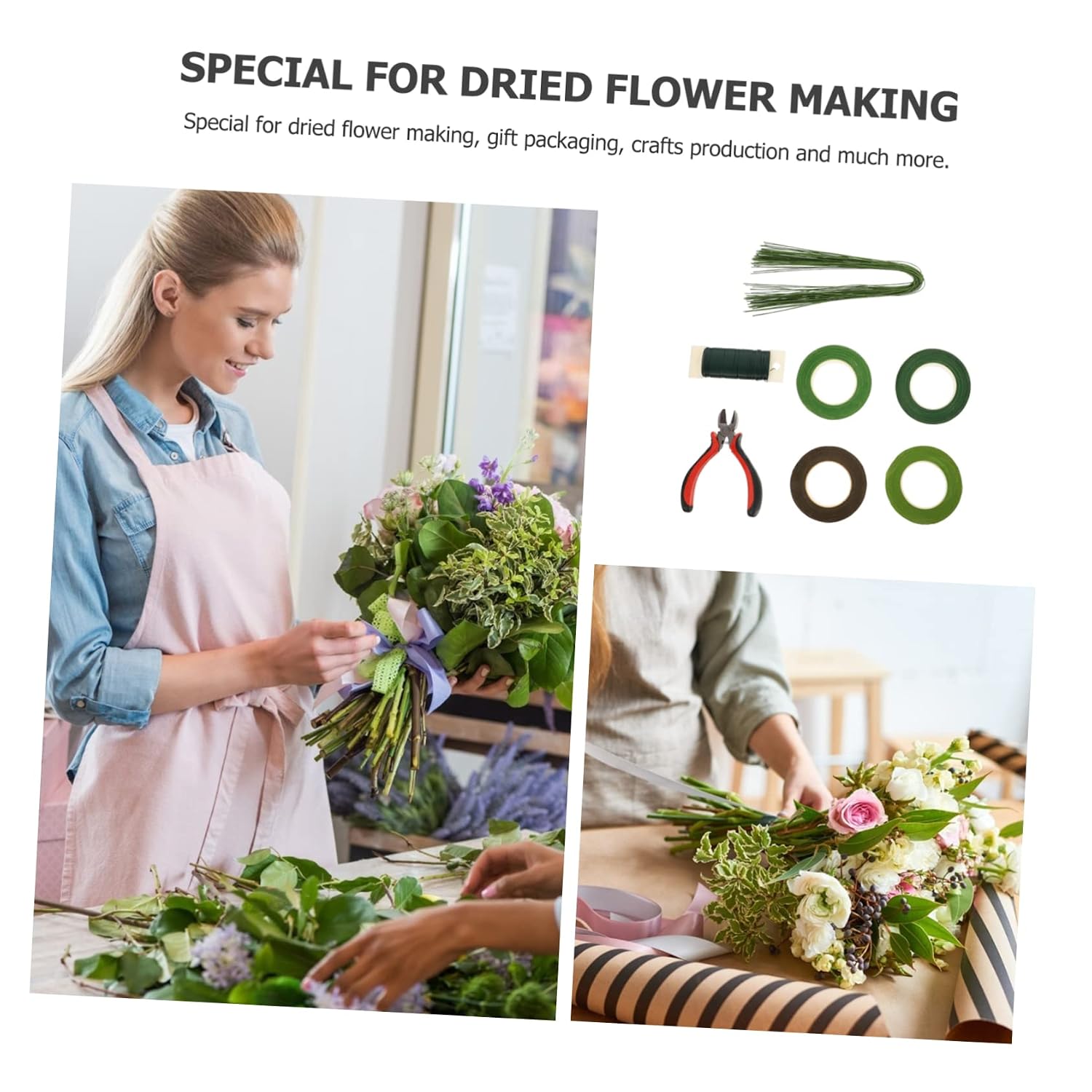 TEHAUX 1set Floral Arrangement Tools Floral Wire Cutter Kit for Bouquets Scrapbooking and Crafts