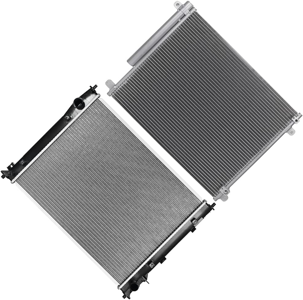OCPTY 13583 Radiator Replacement for Honda Civic l4 2.0L 2016 2017 2018 2019 Replacement 13583 CU13583 Plastic Radiator Complete Radiator Engine Coolant Radiator Assembly 30007 Condenser Auto Parts
