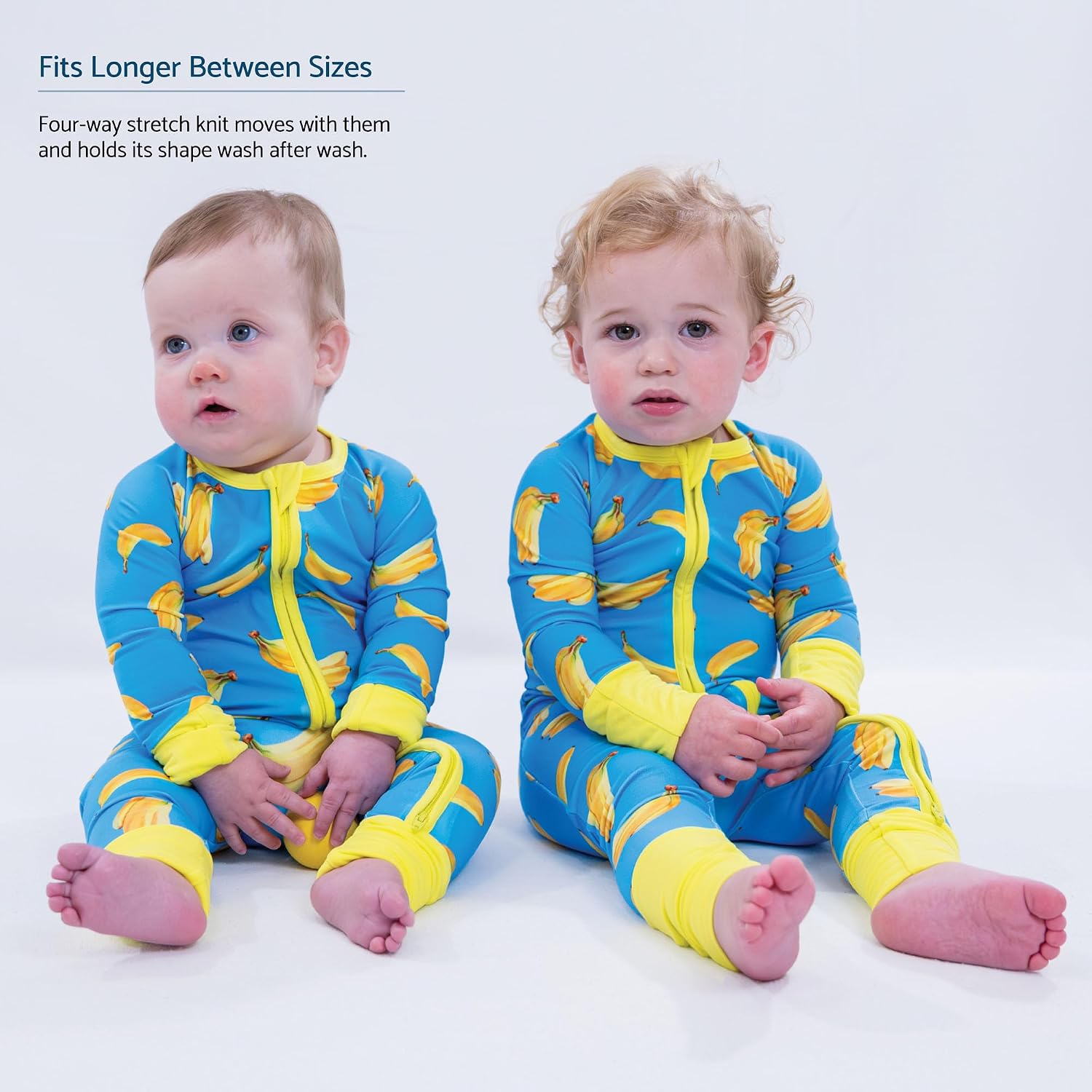 LollyBanks Baby Pajamas, Long Sleeve Baby Romper with 2-Way Zipper, 95% Viscose from Bamboo and 5% Spandex, Infant Sleepers
