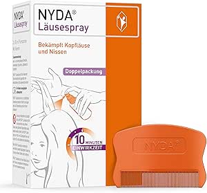 NYDA Läusespray: Erstattungsfähiges Mittel gegen Kopfläuse für Kinder und Erwachsene, 2x50 ml
