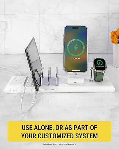 Miniatura 6 de Scosche BL2MD BaseLynx 2.0 Vert, estación de carga vertical USB-C de 60 W para múltiples dispositivos, organizador de cargador con 3 puertos de