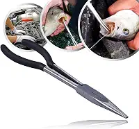 Alicate Extra Longo 11' Pesca Tirar Saca Anzol Garganta Peixe Bico Meia Cana Reto Oficina Mecânica Profissional