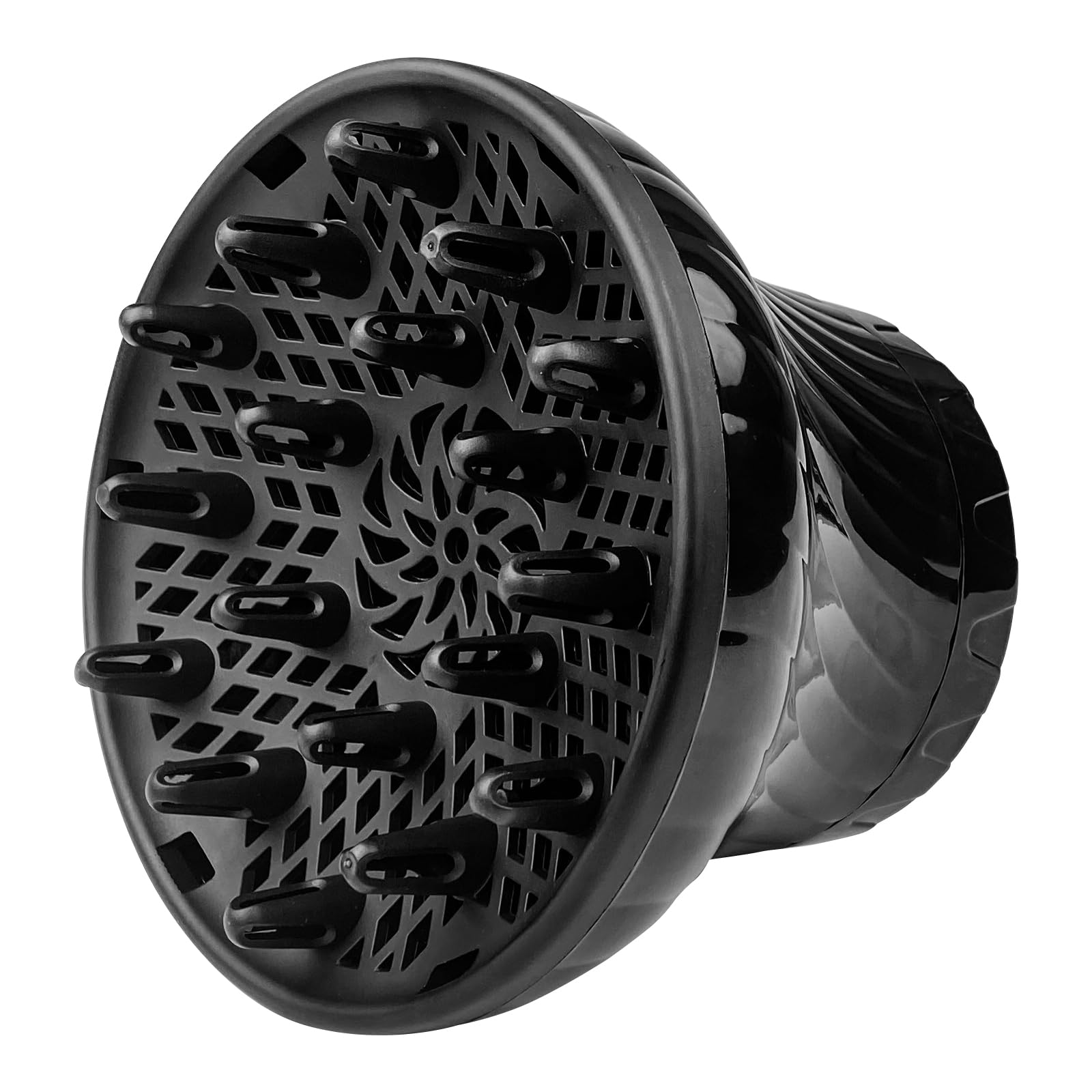Diffuser Föhnaufsatz Haare, Diffusor Föhn Aufsatz Universal, Föhn Lockenaufsatz für Haartrockner, Haar Diffusor Schwarz, Haardiffusor-Aufsatz für Lockiges Oder Welliges Haarstyling