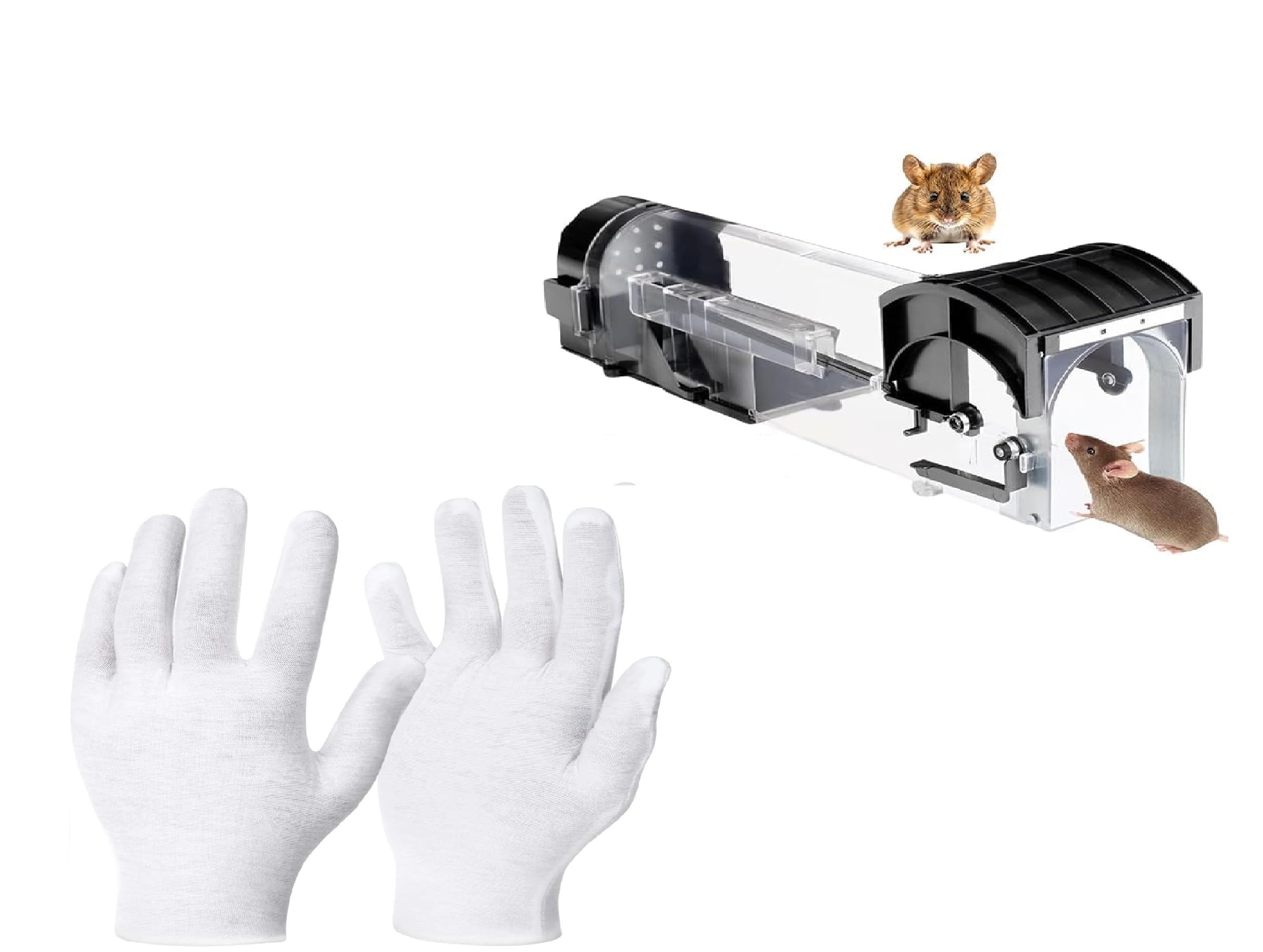 Humane Mouse Trap 12.6 inch Widened Mouse Trap for Mice and Rodents Not Killing Mice Pet Kid Friendly Like a Real Home Mouse (Black)-image-17