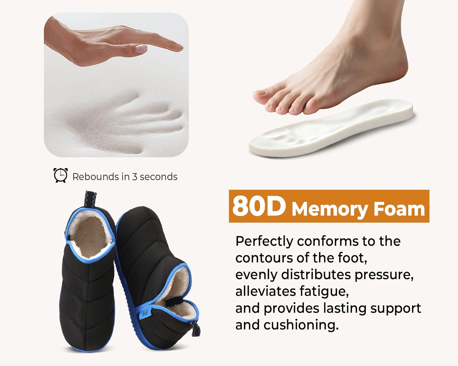 Mens Two-Tone Bootie Slippers with Memory Foam Indoor Outdoor House Shoes Slippers Men Camping Warm Slip On Slipper with Sherpa Fleece Lining - Image 5