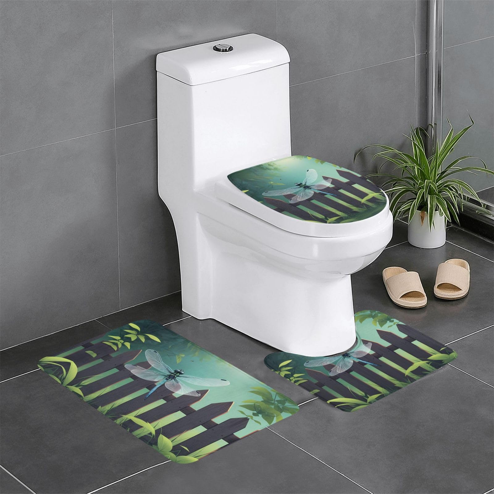 Tapis de salle de bain antidérapants lot de 3 sécurité maximale pour coiffeuse et toilettes