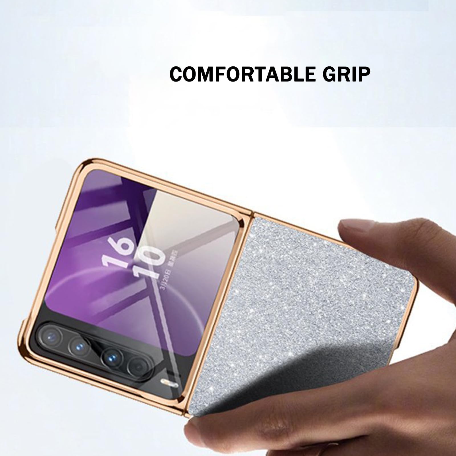 Ultrafina Carcasa para Huawei Pura X, Lujo Galvanoplastia Funda Anti-caída Protección Disipación de Calor Carcasa,Plata,Pura X