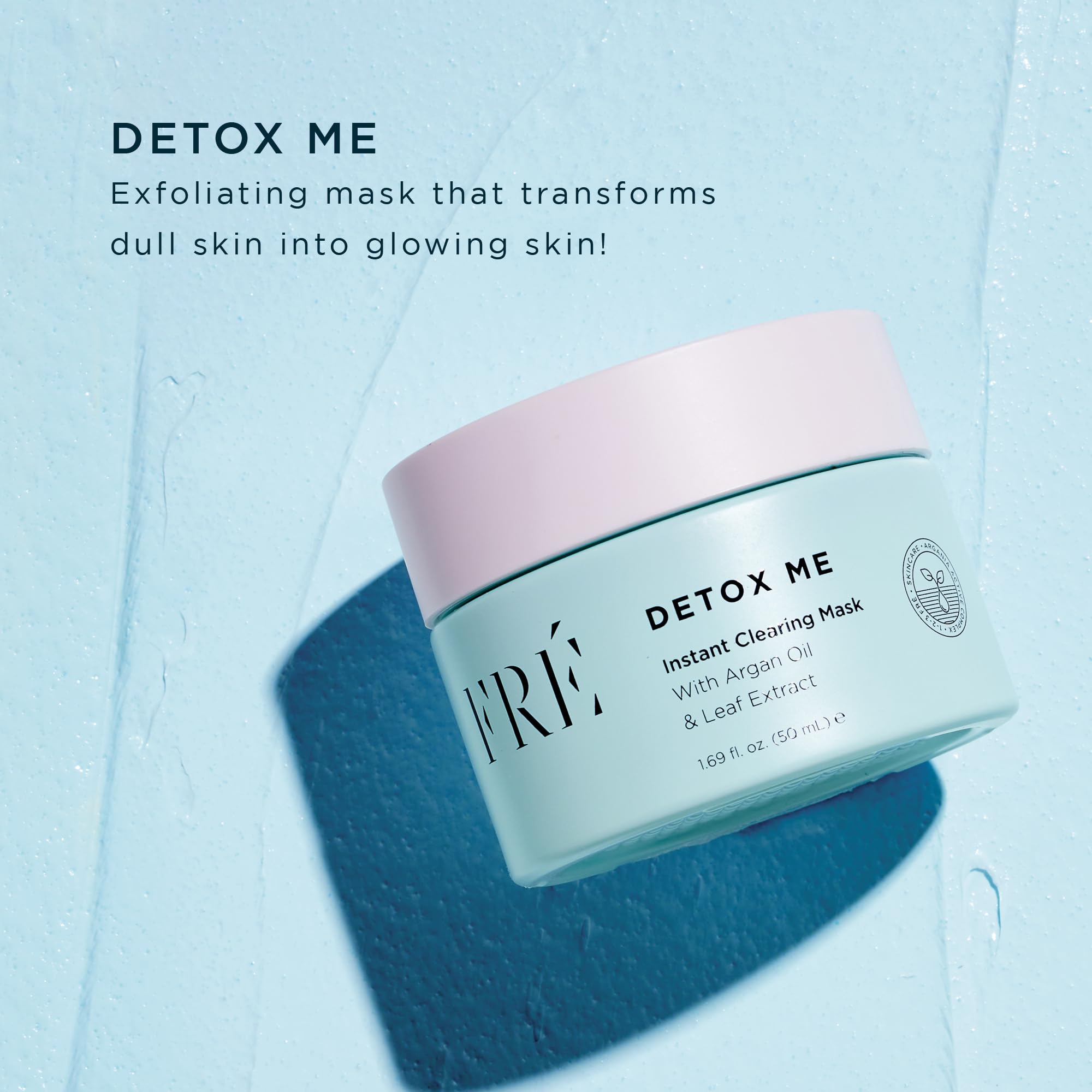 FRÉ Exfoliating Acne Face Mask – Clarifying & exfoliating mask, Formulated with kaolin clay, Dead Sea Salt, & lactic and salicylic acids, Smoothes skin texture in minutes