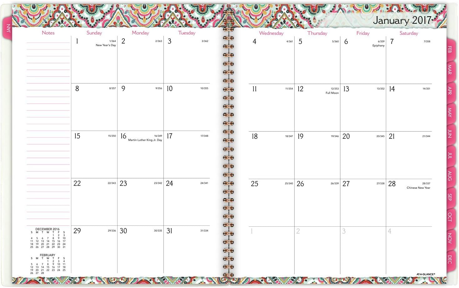 AT-A-GLANCE Weekly / Monthly Planner / Appointment Book 2018, 8-1/2 x 11", Marrakesh, Light Green (182-905)