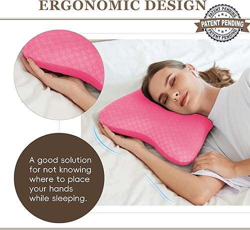 Miniatura 5 de Almohada para piercings  Almohada de espuma viscoelástica para personas que duermen de lado, almohada con un orificio para la oreja para aliviar el