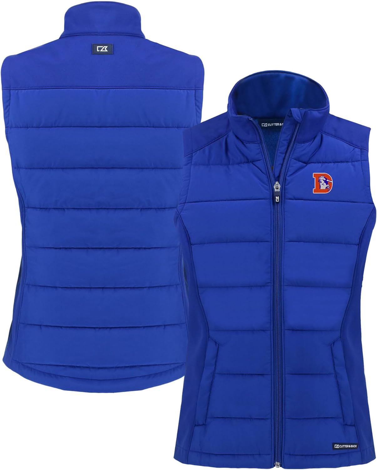 Cutter & Buck Women's NFL Throwback Evoke Hybrid Eco Softshell Recycled Full-Zip Vest