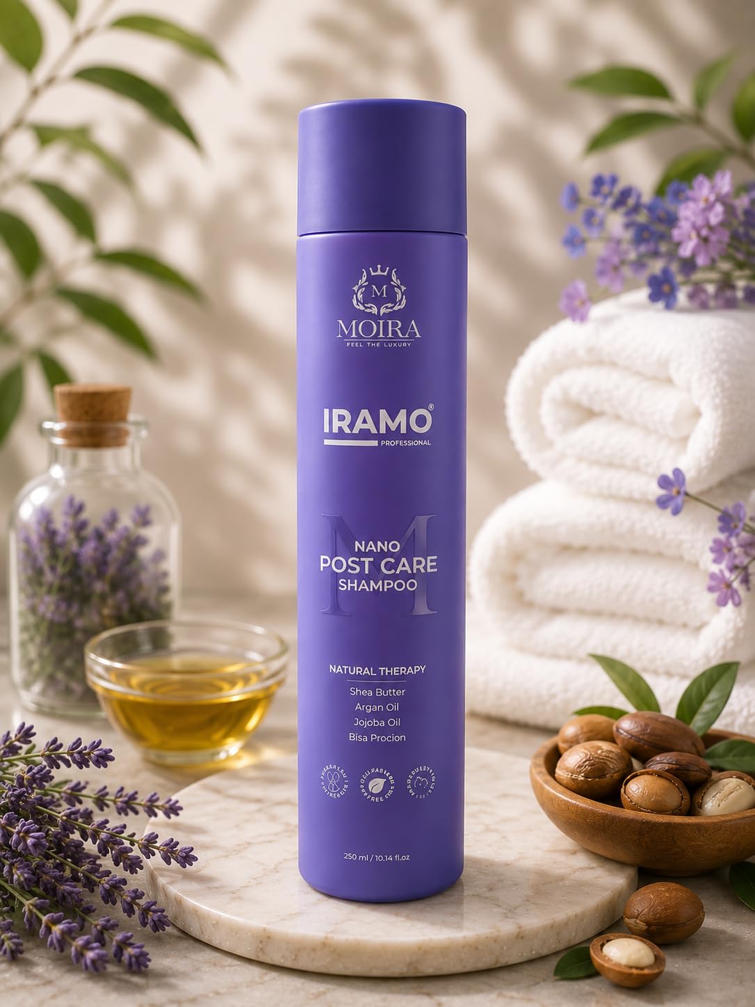 IRAMO Professional Nano Post Care Shampoo - Sulfate-Free & pH Balanced | Extends Nano Straightening Results | With Shea Butter, Argan & Jojoba Oil | For Frizzy & Damaged Hair - 300ml-image-41