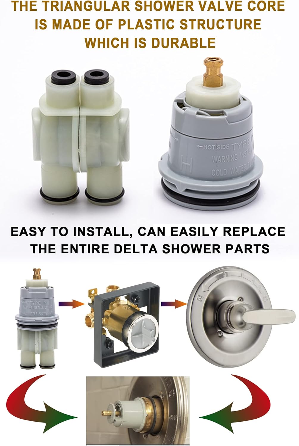 Buy SRNE Replacement RP46074 Shower Cartridge for Delta Shower and Tub 13/14 Series Monitor