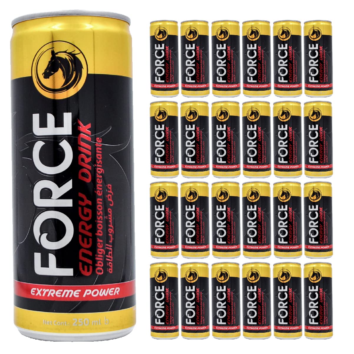 FORCE Energy Drink Imported 75mg caffeine Vitamin E 12 hours