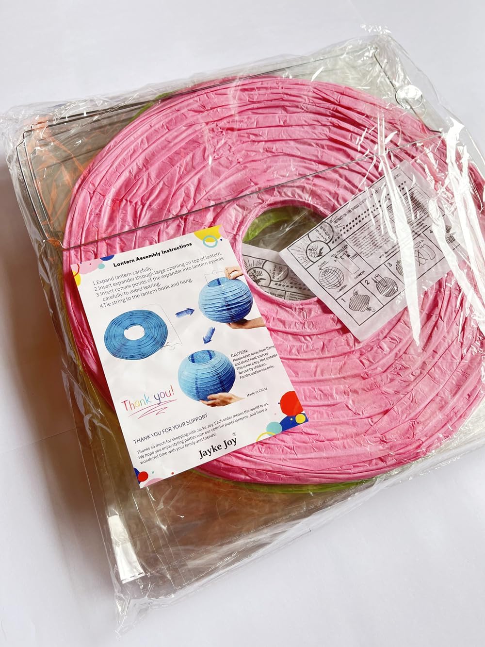 15pcs Colorful Paper Lanterns Multicolor Hanging Ball Lanterns for Birthday Wedding Bridal Baby Shower Home Office Classroom Outdoor Indoor Party Decoration (6 inch)