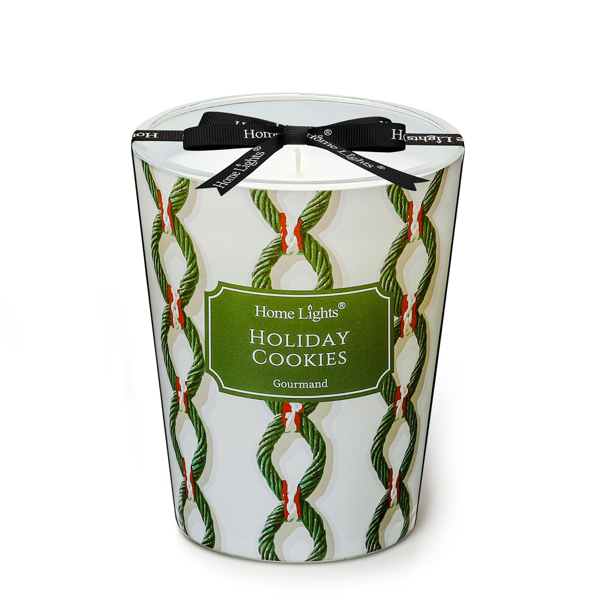 Home Lights 1-Wick Candles for Home Scented - 6.7oz Soy Wax Blend Candle Long-Lasting Fragrance, Rustic Modern Home Decor and Housewarming Gifts, Holiday Cookies