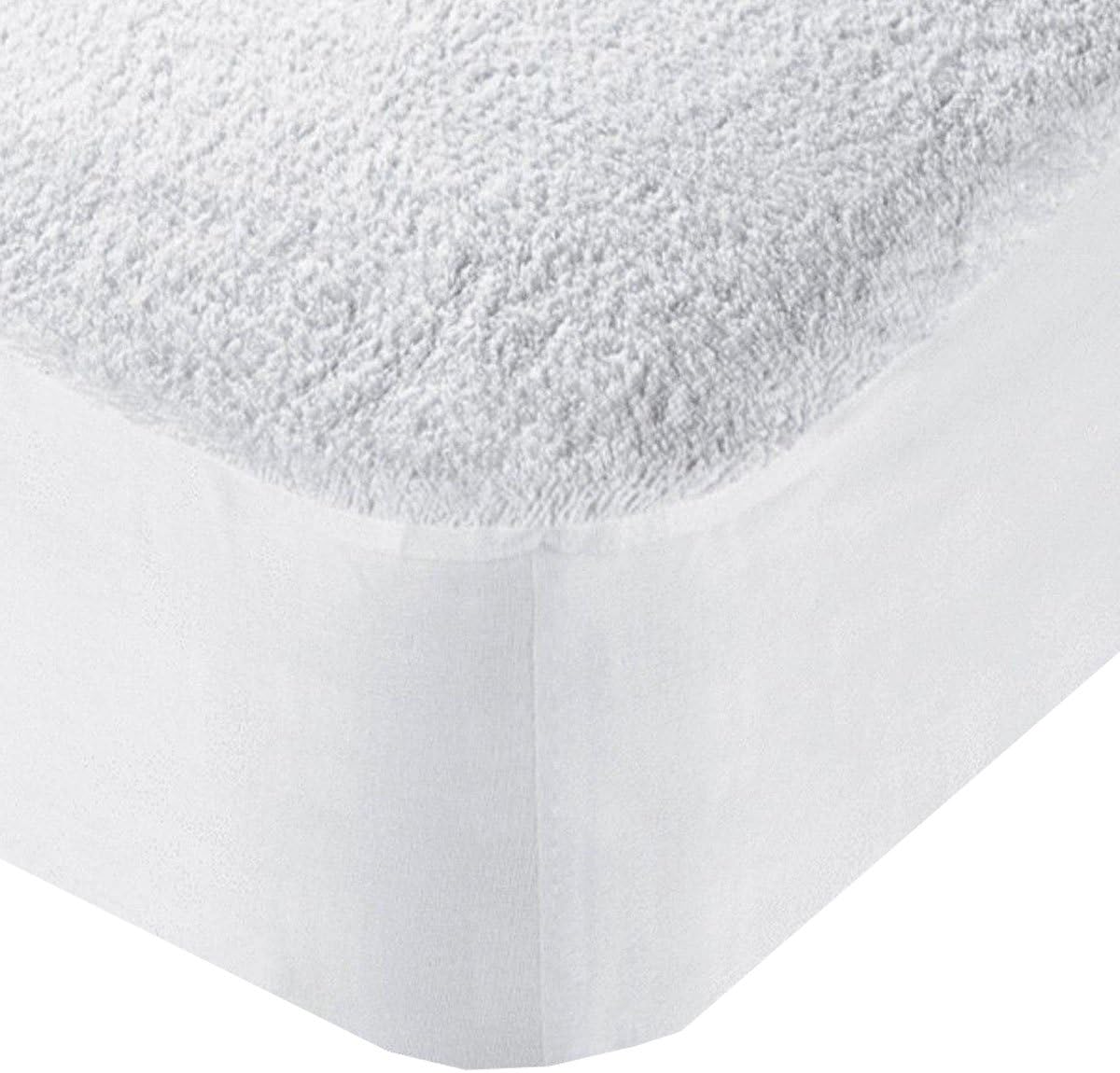MHC Global Terry Towel Waterproof Mattress Protector Anti Allergenic Luxury Deep 25cm Fully Elasticated Skirt - Single