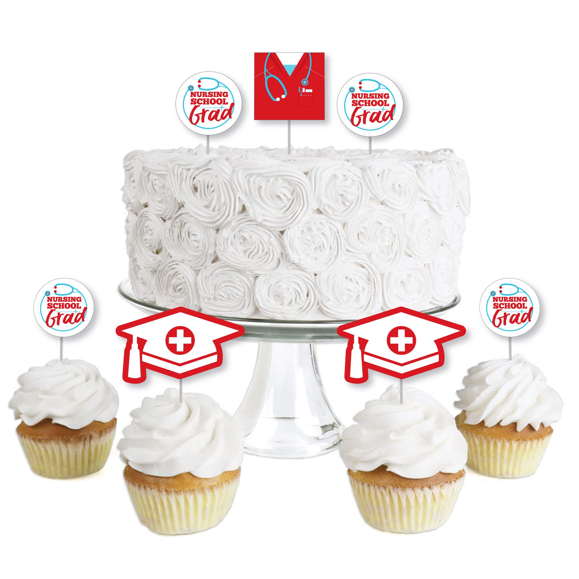 Buy Nurse Graduation Dessert Cupcake Toppers Medical Nursing