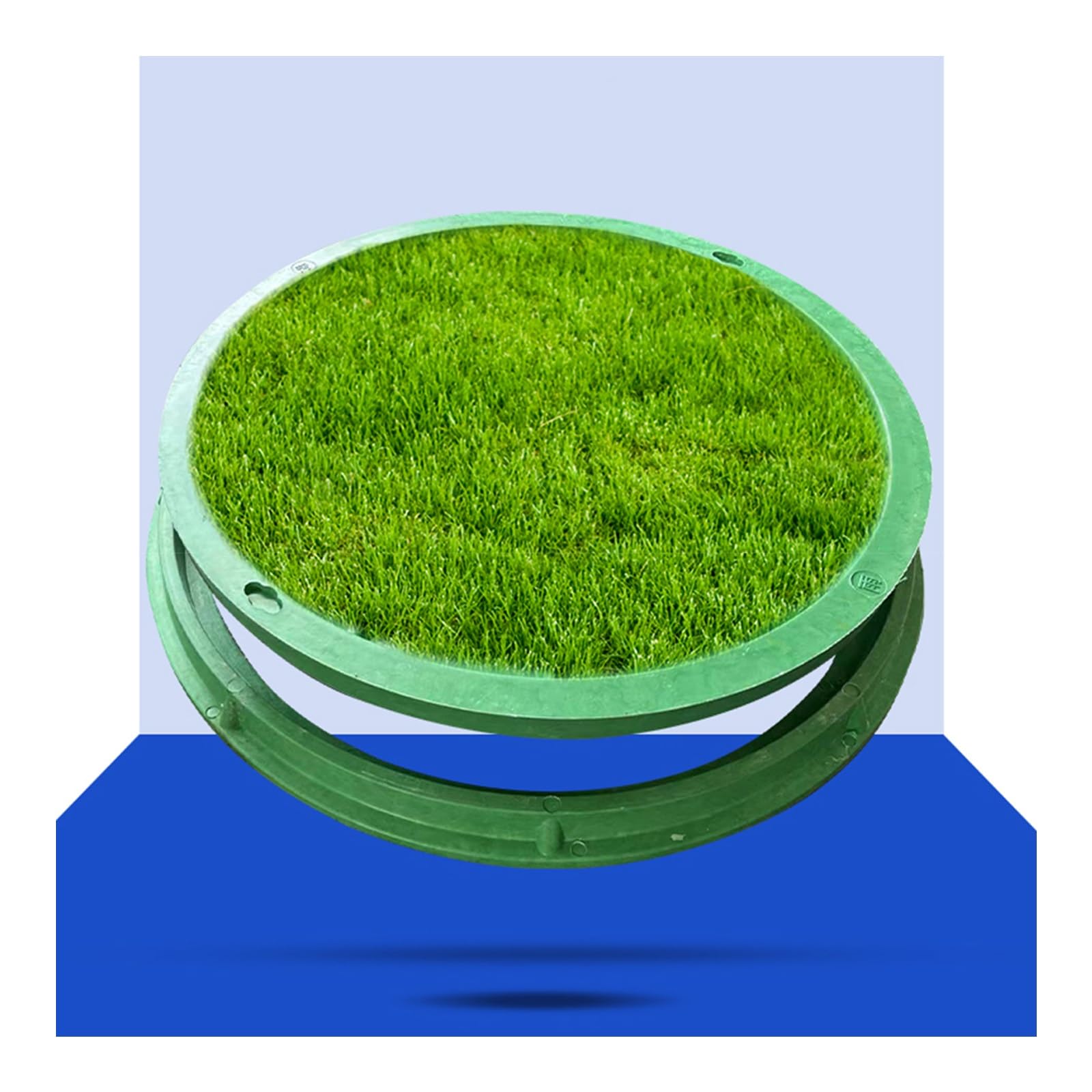 GBRSXYIP Invisible Manhole Cover - Decorative Septic Tank Lid Round Recessed Cover & Frame for Driveway Concrete Yard - 39.4"x39.4" (100x100CM) Sewage Basin Solution