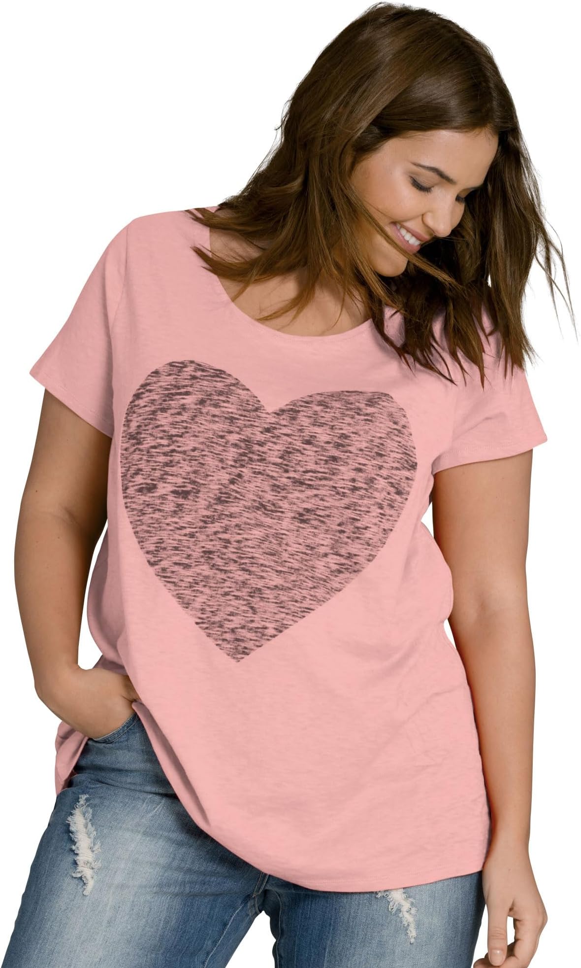 ellos Women's Plus Size Love Graphic Tee