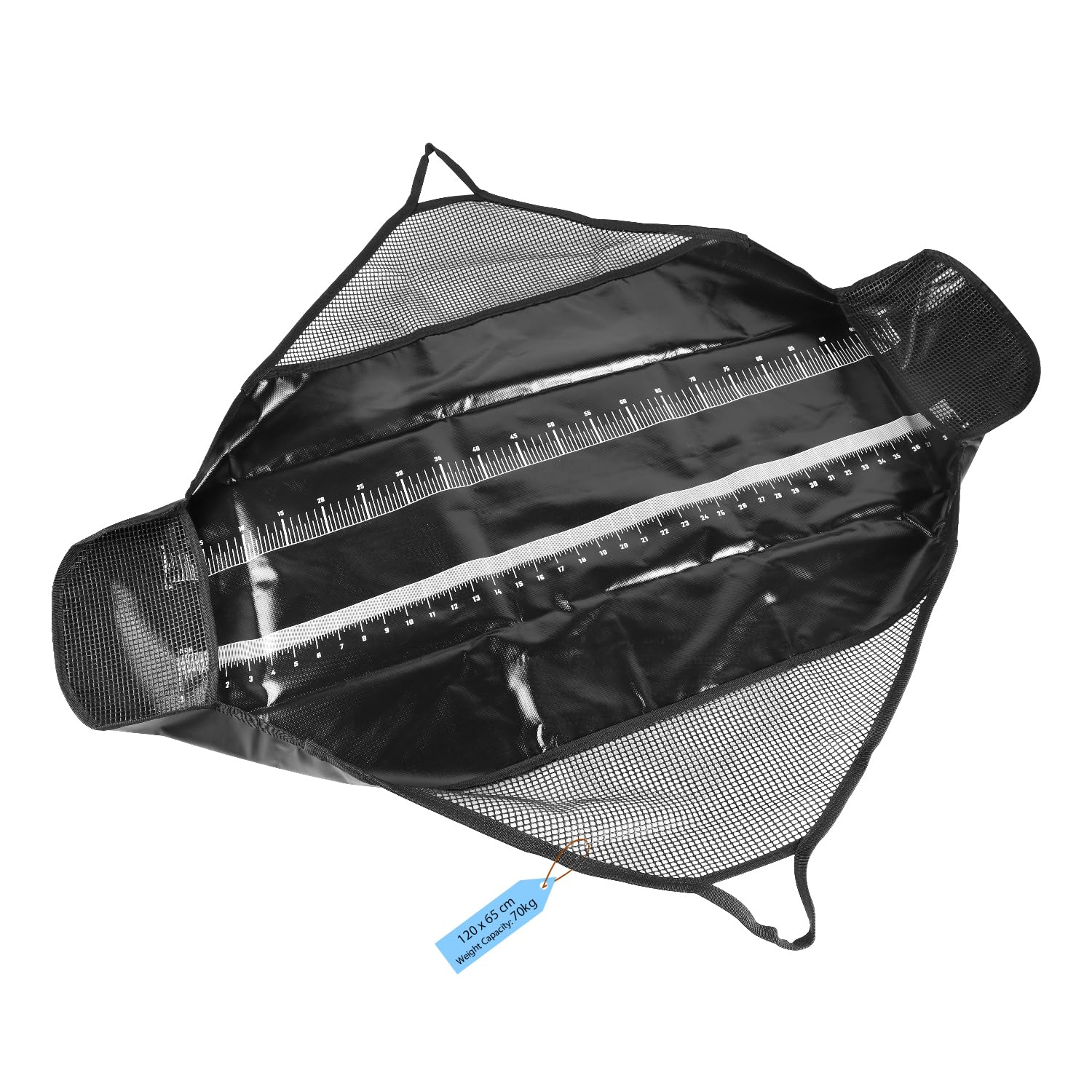 Tappetino da Sgancio con Metro 120x 65cm Tappetino da Pesca Pieghevole PVC Borsa Impermeabile per Pesare,Pesci Tappetino Atterraggio con Maniglie per Persici Grossi,Carpe,Pesci Gatto,Predatori