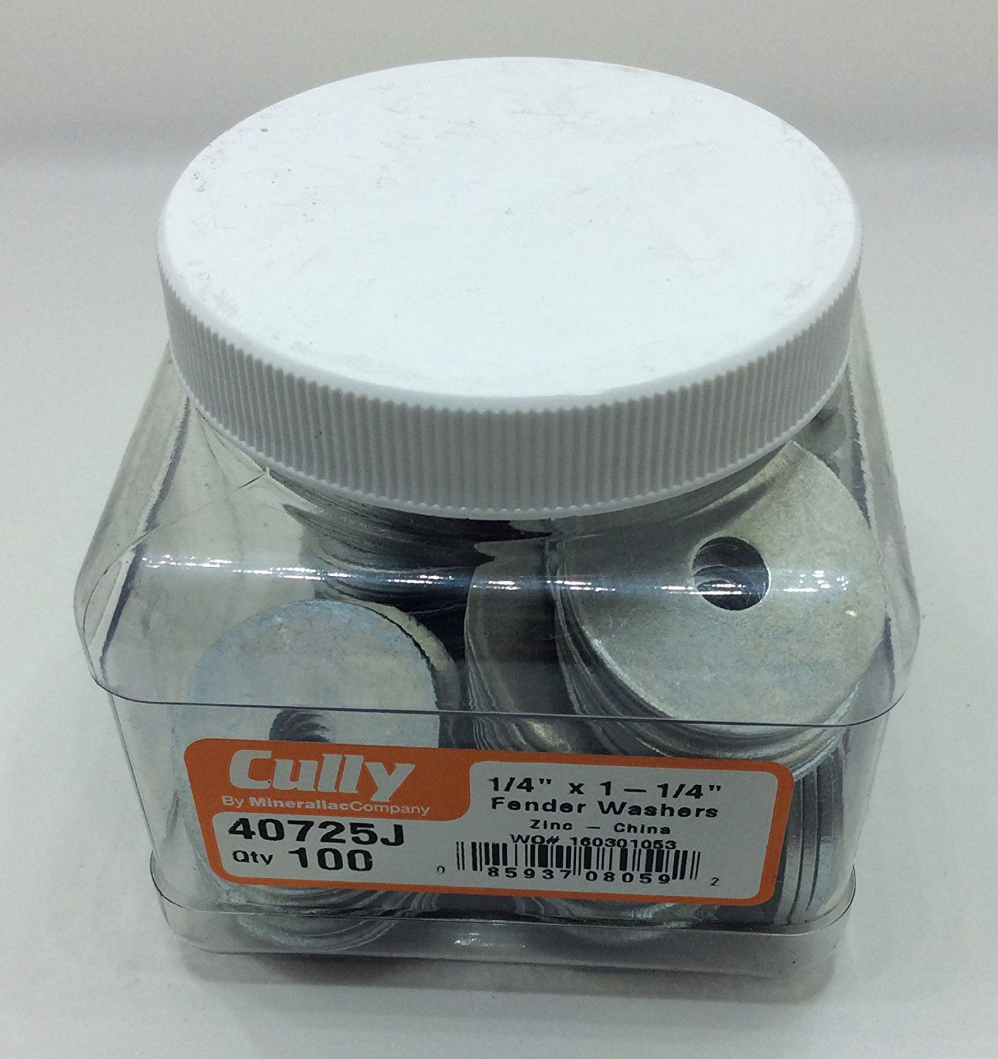 (Pack of 600) Minerallac 1/4" x 1-1/4" Zinc Fender Washer
