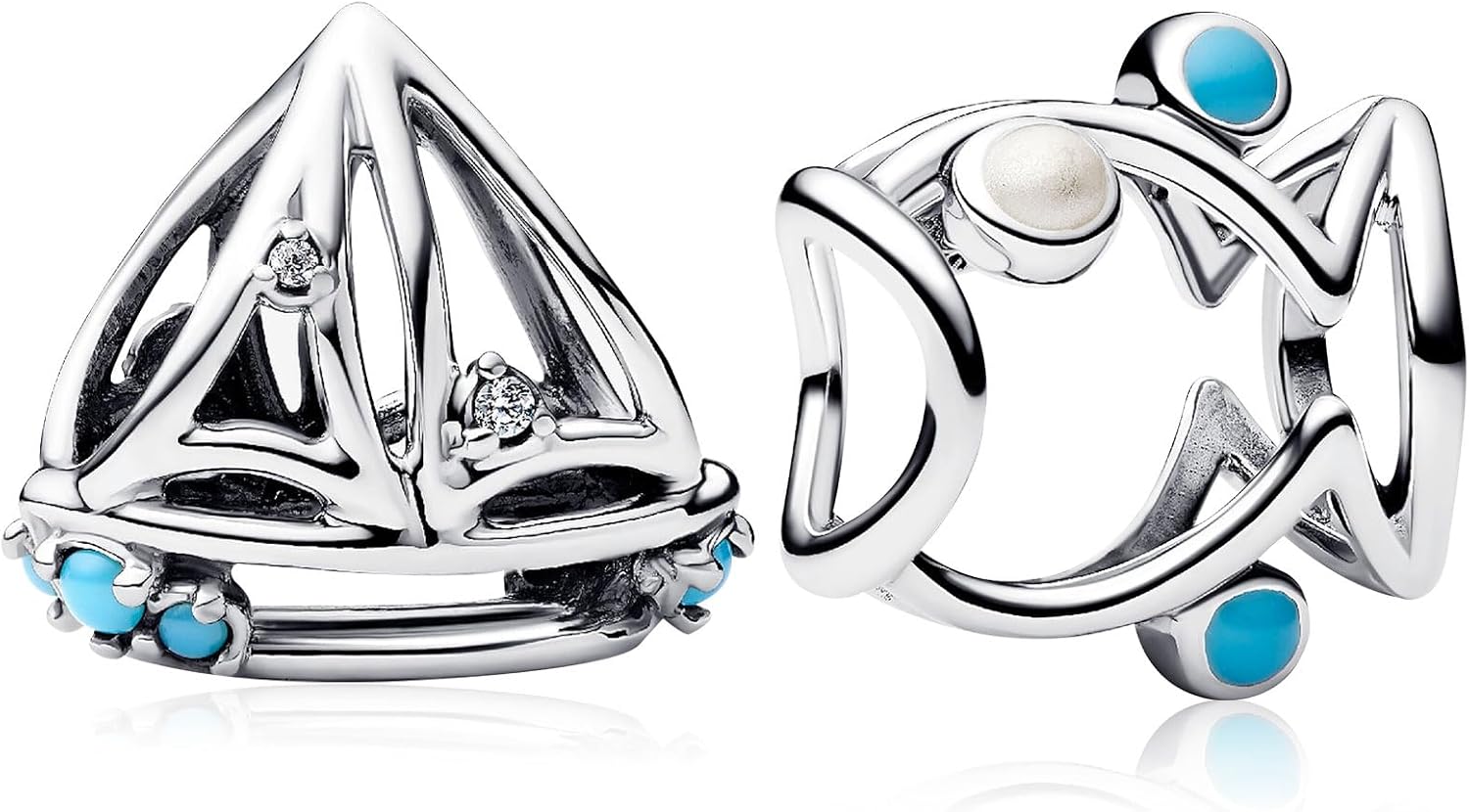 925 Sterling Silver Turtle Whale Elephant Mini Pendants Charms for Bracelet Necklace,Starfish Blue Ocean Clip Beads Jewellery Gift for Women at Mother's Day Graduation Anniversary