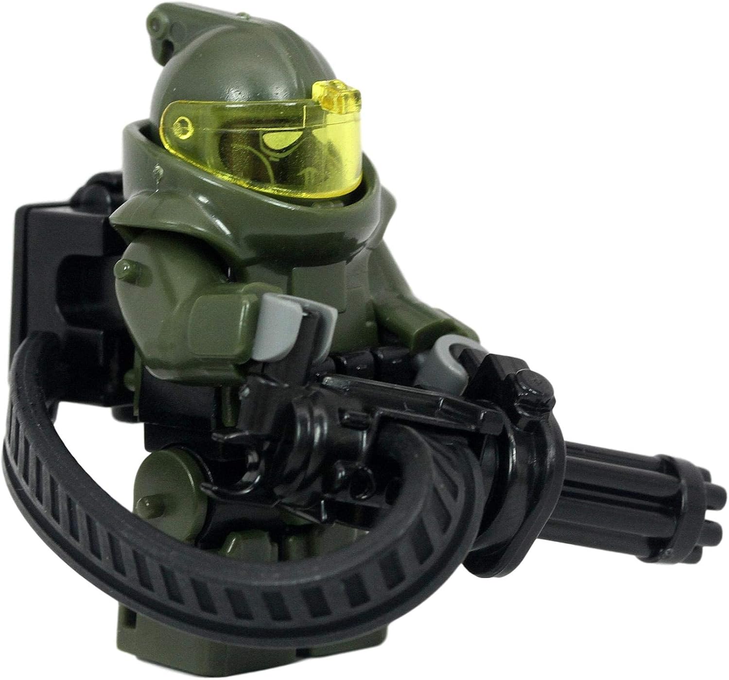 Modern Brick Warfare Custom Juggernaut Warzone Minigun Soldier Minifigure