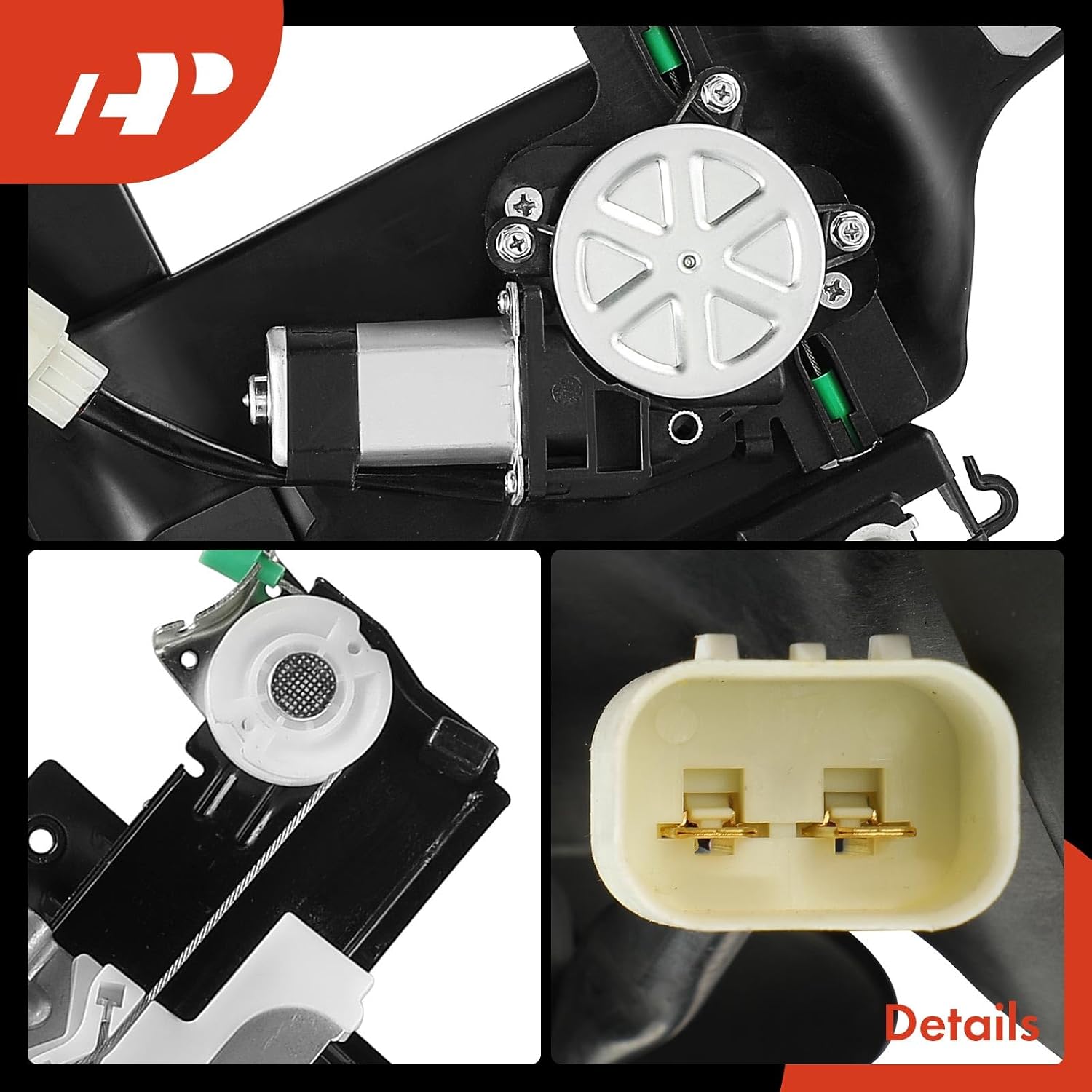 A-Premium Electric Power Window Regulator with Motor Compatible with Ford Expedition & Lincoln Navigator, 2003-2006, Sport Utility, Rear Left Driver Side