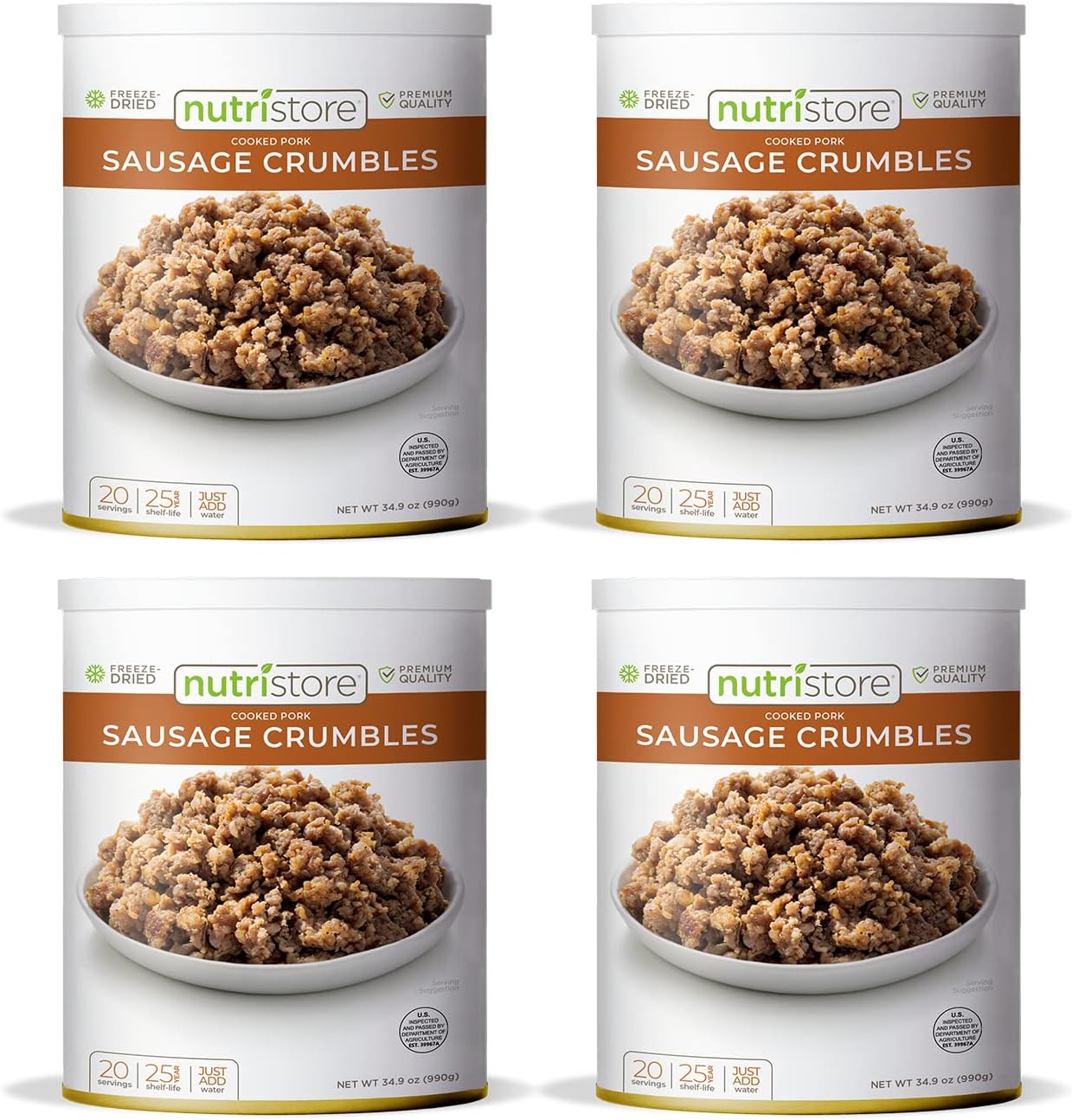 Nutristore FreezeDried Sausage Crumbles (4pack