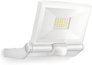 Steinel LED-Außenstrahler XLED ONE S weiß, 180°-Bewegungsmelder, 18,6 W, 2050 lm bei 3000K, Aluminium, für Zufahrt, Hof und Garten, 65256