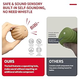 ROHSCE Soft Spiky Sensory Balls - No Hole Wheat Straw Soft Toys for Toddlers 1-3 Multicolor Bath Gifts Montessori Toys Baby Balls 6 to 12 Months, Swimming Pool Beach Shower Baby Toy