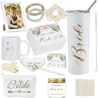 Bride To Be Gifts Box - Perfect Bridal Shower Gifts for Her, Engagement & Bachelorette Party! Includes 20 oz Stainless Steel Straws