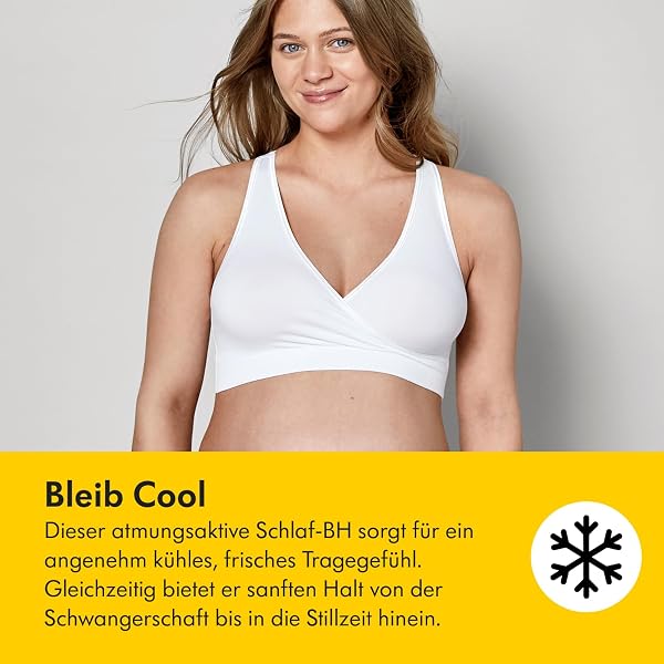 Medela Keep Cool Sleep Nahtloses Schwangerschafts- und Still-Bustier – BH ohne Bügel mit atmungsaktivem Rückenteil und Soft-Touch-Stoff - 4