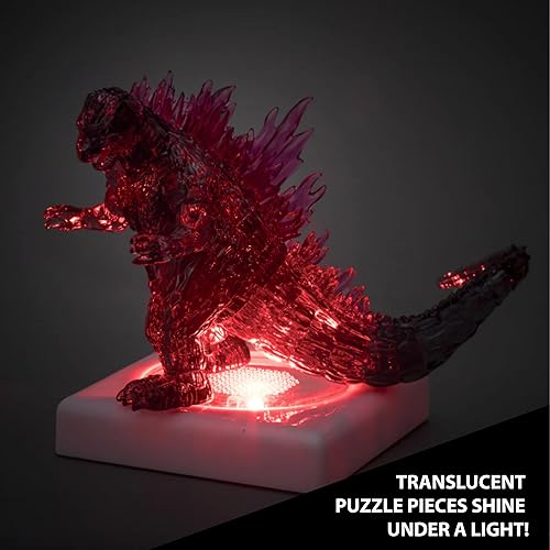 Miniatura 7 de Bepuzzled, Godzilla Ultra Deluxe - Rompecabezas de cristal 3D, para amantes de Godzilla, coleccionistas y rompecabezas a partir de 12 años