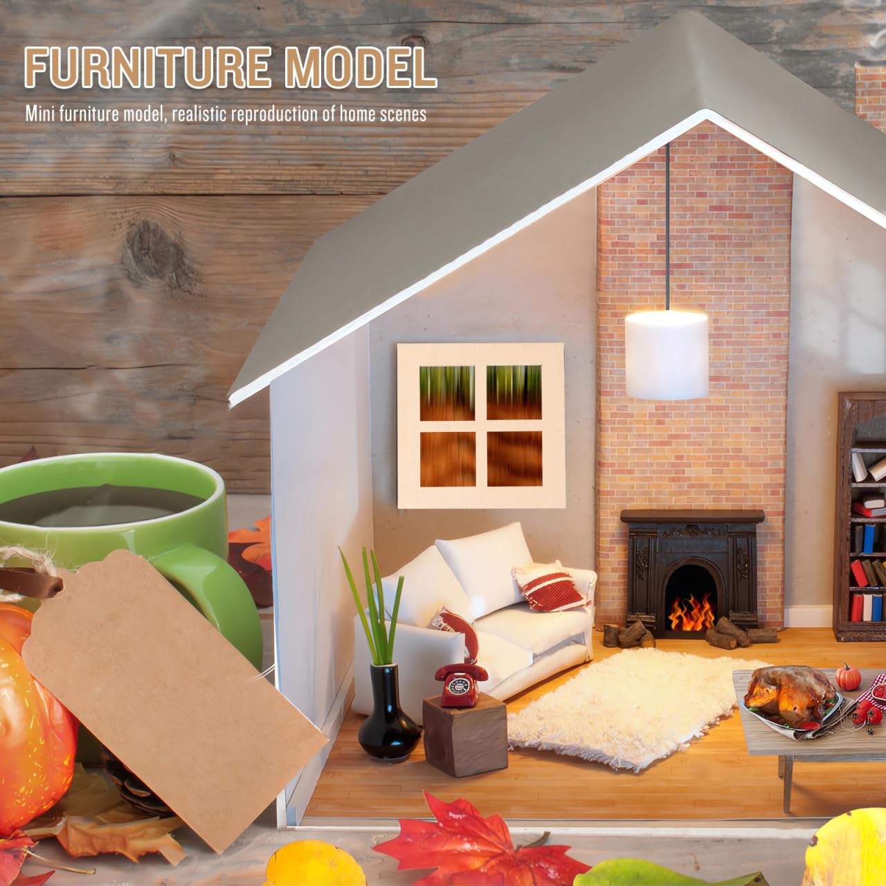 SUPVOX 10Pcs Dollhouse Windows, Miniature Wooden Window Frames, 1:12 Scale, Handcrafted Beige Grids, Diy Doll House Accessories for Decoration, 2.71 X 2.71 X 0.07 Inch