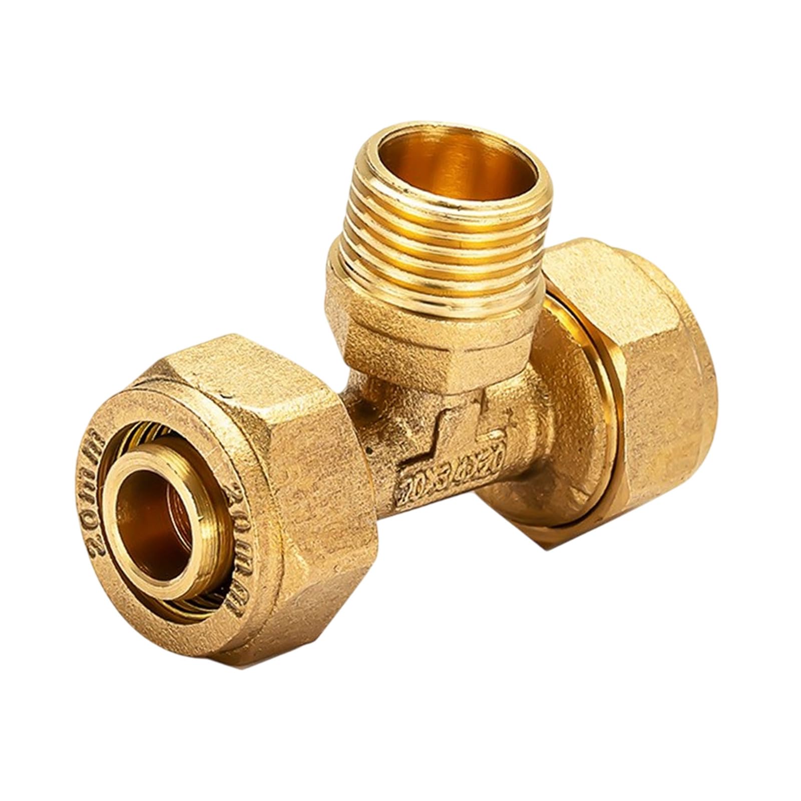 Male/Female Thread Brass Pipe Fitting Replacement 3 Ways Pipe Joint Connector for Hot and Cold Water Systems Enduring Water Oil Adapter