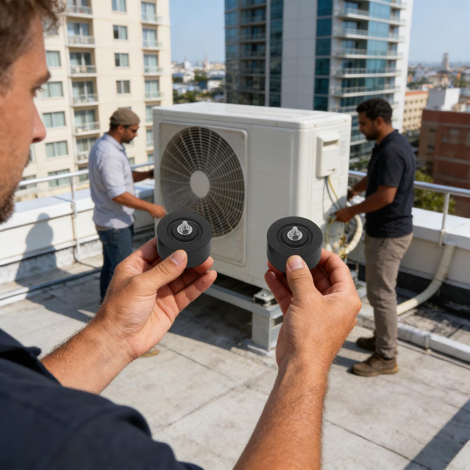 Coussinets anti-vibrations pour climatisation 4 pièces Fournitures