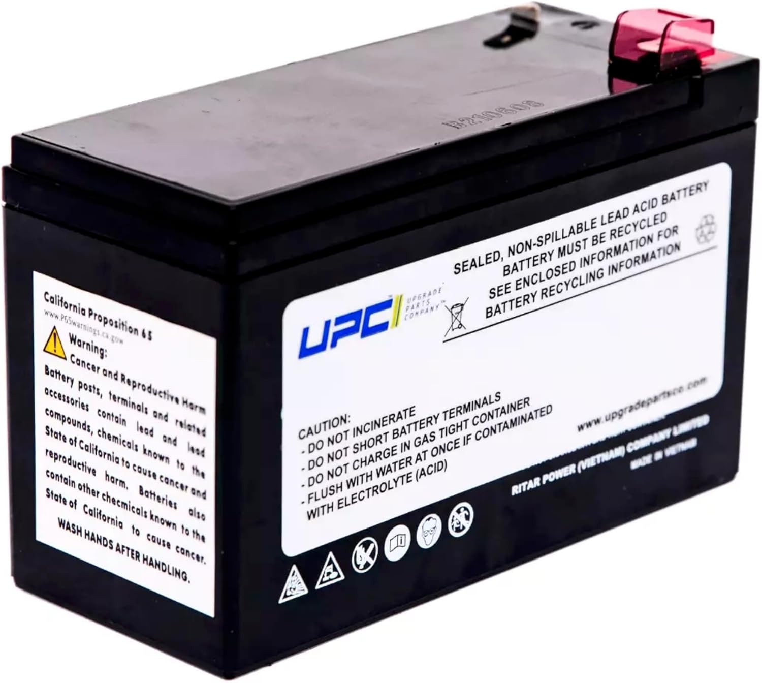 APCRBC154-UPC UPC Compatible Replacement Battery for APCRBC154, UPS Battery Backup 600VA: BE600M1, BN650M1, BN675M1, BE670M1 by Upgrade Parts Company