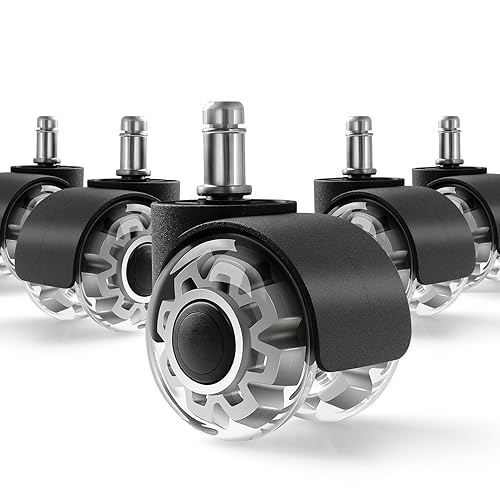 Ruedas de repuesto para silla de oficina, ruedas giratorias suaves resistentes y silenciosas de 2 pulgadas para silla de oficina, ruedas giratorias